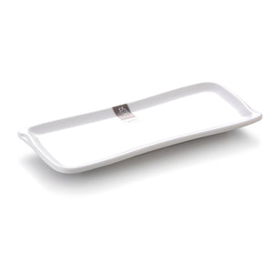 10 Inch White Rectangular Melamine Buffet Plate 133GC