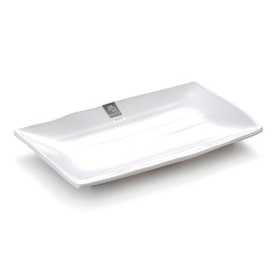 11 Inch White Rectangular Melamine Food Serving Plate 160AGC