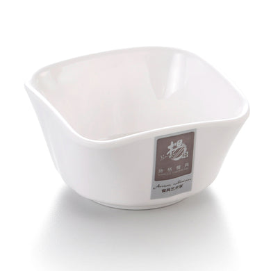 3.5 Inch White Restaurant Melamine Square Bowl 173GC