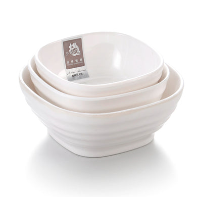5 Inch Non Slip White Melamine Square Bowl 2051GC