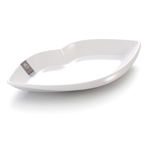 11 Inch White Melamine Lip Shaped Food Plate   27011GC