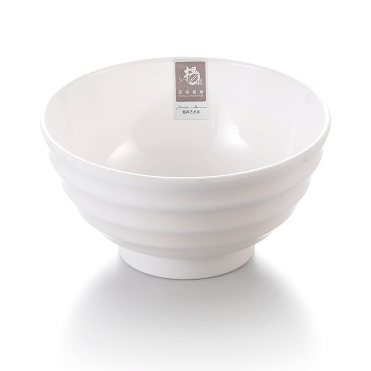6.5 Inch Non Slip White Melamine Noodle Bowl 28GC