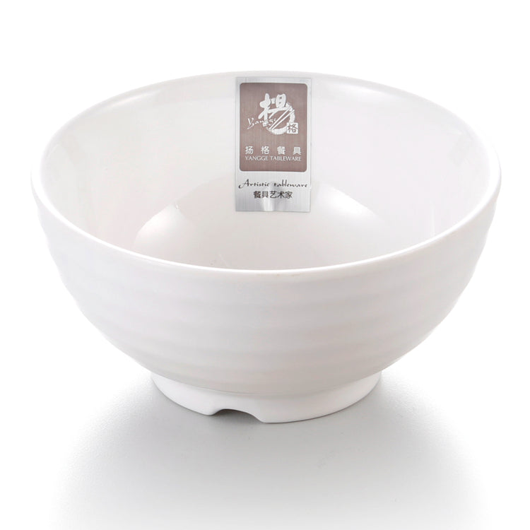 4.75 Inch Custom White Melamine Udon Noodle Bowl 3074GC