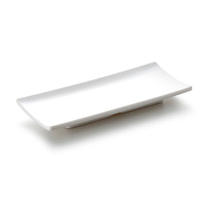 9.25 Inch Plain White Rectangular Melamine Sushi Plate 33GC