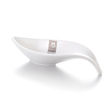 12 Inch White Leaf Shape Melamine Sauce Bowl 4039GC
