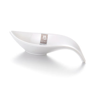 12 Inch White Leaf Shape Melamine Sauce Bowl 4039GC