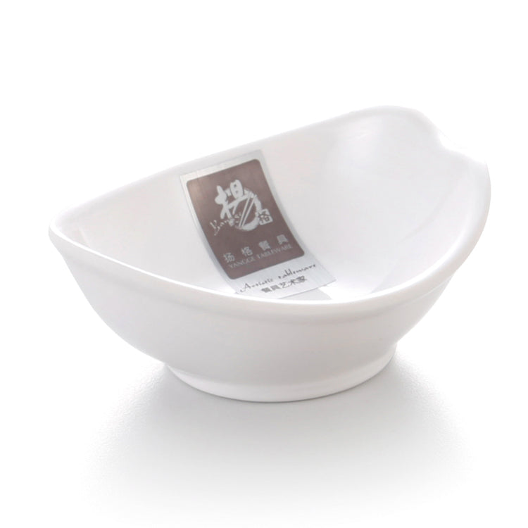 Mini White Melamine Heart Shape Sauce Dish 4813GC