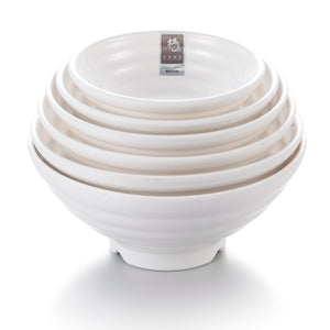 8 Inch Non Slip White Melamine Dinner Bowls 538GC