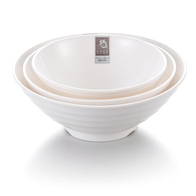 6.65 Inch Japanese Style White Melamine Deep Bowl 566GC