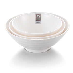 6.65 Inch Japanese Style White Melamine Deep Bowl 566GC