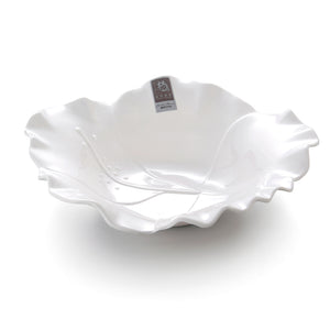 White Melamine Irregular Flower Shape Fruit Plate  6611GC