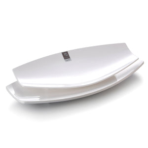 14 Inch White Melamine Boat Shaped Food Wedding Plates 7120GC