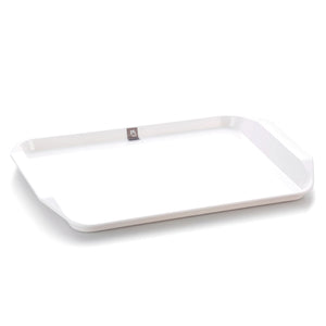 17 Inch White Rectangular Melamine Double Ear Serving Plate 805TPGC