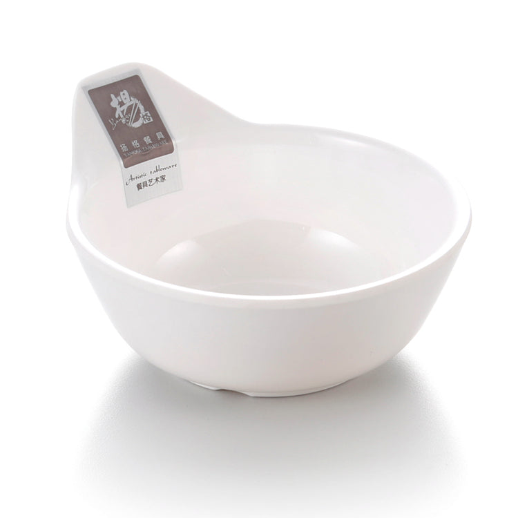 4.5 Inch White Single Ear Melamine Dip Bowl 806GC