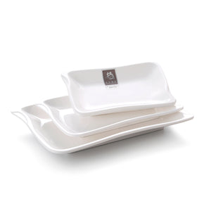 7 Inch White Melamine Rectangular Sushi Plates 8065GC