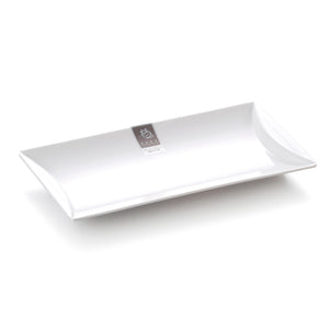 8.8 Inch White Rectangular Melamine Double Ear Food Plate 8087GC