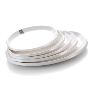 10 Inch White Melamine Oval Restaurant Plates 821GC