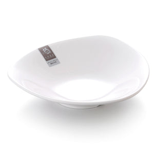 8 Inch White Melamine Triangular Salad Deep Plates 8908GC
