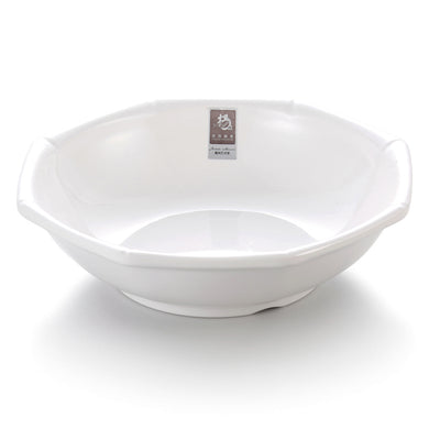 10 Inch Bamboo Edge Large White Melamine Bowl 8910ZJWGC