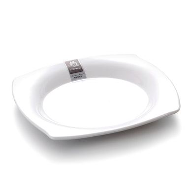 8 Inch White Melamine Irregular Buffet Plate 9008GC