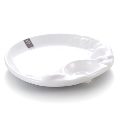 10.5 Inch White Melamine Round Dumpling Plate 9051GC