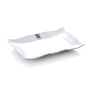 12 Inch White Melamine Rectangular Buffet Plate 9053GC