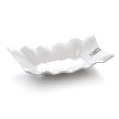 10.2 Inch White Irregular Melamine Snack Bowl 91031GC