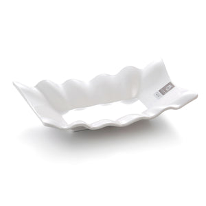 10.2 Inch White Irregular Melamine Snack Bowl 91031GC