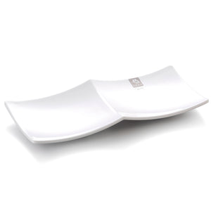 Western White Double Restaurant Melamine Sauce Dish 91150GC