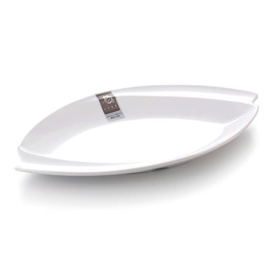 12 Inch White Melamine Fish Shape Restaurant Plate 91203GC