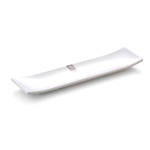 14 Inch White Melamine Rectangular Dessert Plate 91380GC