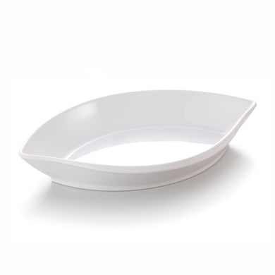  White Leaf Shape Restaurant Melamine Fish Bowl 9415GC
