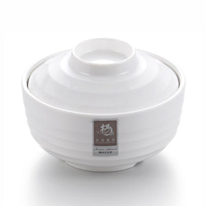 5 Inch White Chinese Restaurant Melamine Bowl With Lid A72GZGC