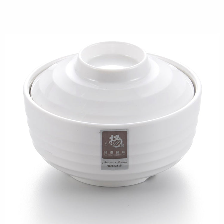 5 Inch White Chinese Restaurant Melamine Bowl With Lid A72GZGC