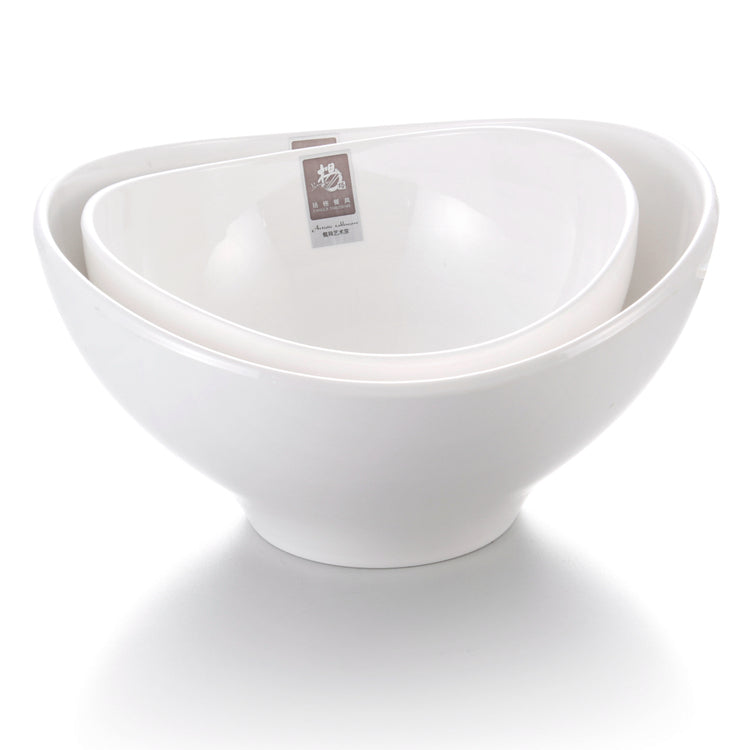 8 Inch Oval White Big Melamine Fruit Bowls B10080GC