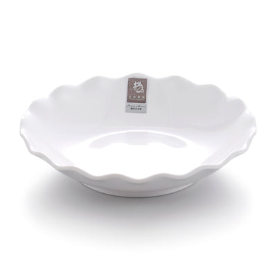 9 Inch Flower Design White Melamine Snack Bowl B1612GC