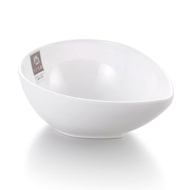 8 Inch White Heart Shape Melamine Salad Bowl B1613GC