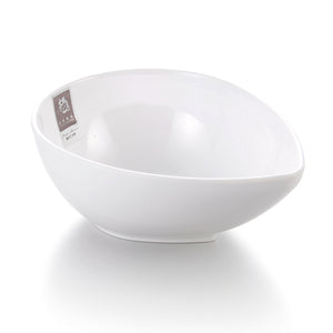 8 Inch White Heart Shape Melamine Salad Bowl B1613GC