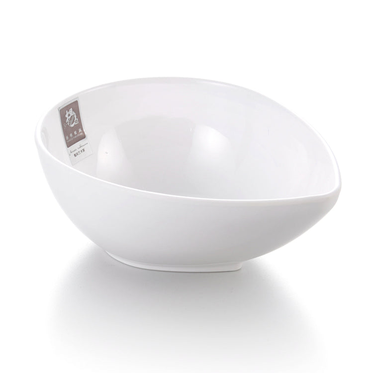 8 Inch White Heart Shape Melamine Salad Bowl B1613GC