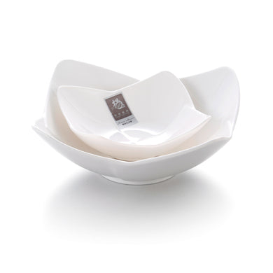 5 Inch White Small Leaf Shape Melamine Bowls B20106GC