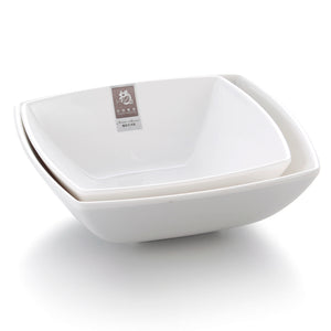 7.5 Inch White Square Melamine Salad Bowl Sets B20275GC