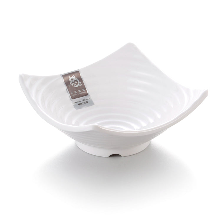 5.3 Inch Stripe Design White Melamine Snack Bowl B21306GC