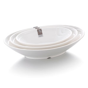 9 Inch White Oval Restaurant Melamine Bowls B21409GC