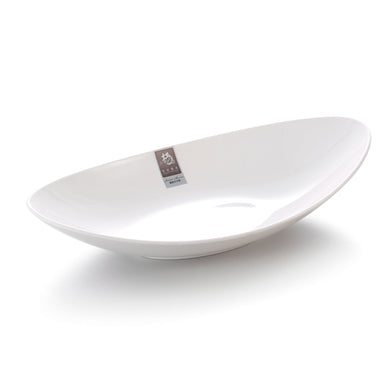 12.4 Inch Boat Shape White Melamine Fish Bowl B4125GC