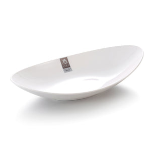 12.4 Inch Boat Shape White Melamine Fish Bowl B4125GC