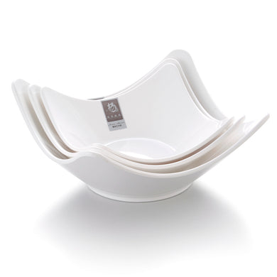 7.25 Inch White Irregular Melamine Fruit Bowl B4202GC