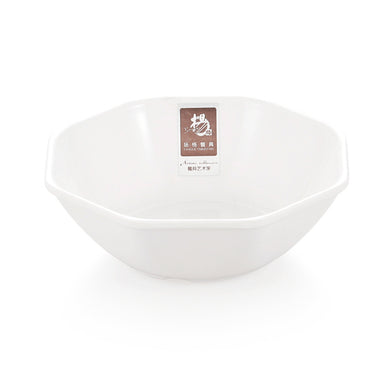 5 Inch White Octagon Restaurant Melamine Bowl B55GC