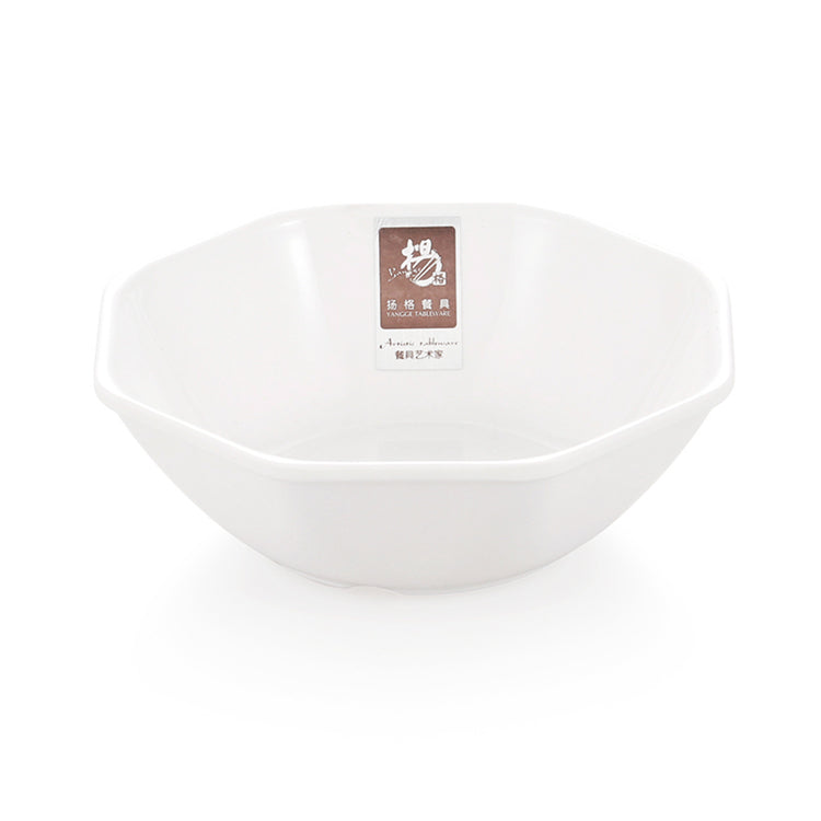 5 Inch White Octagon Restaurant Melamine Bowl B55GC