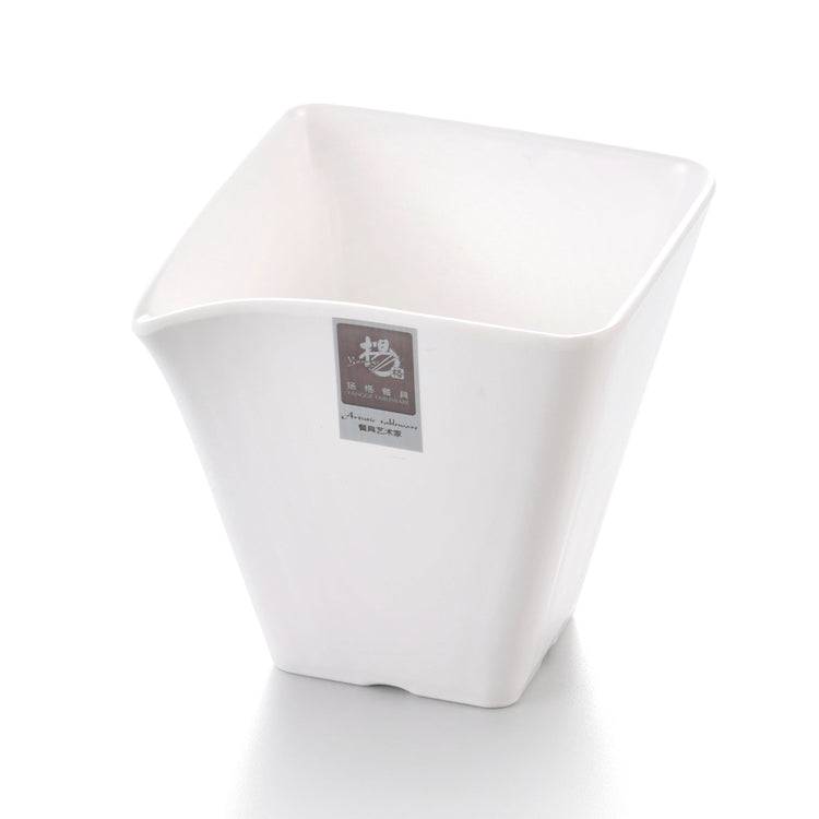 Custom White Square Melamine Ice Cream Bowl B6742GC