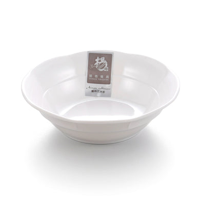4.75 Inch Flower Edge White Melamine Serving Bowl B690GC
